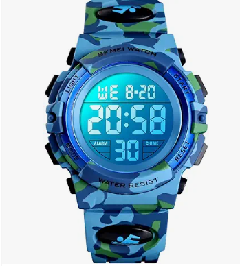 FIZILI Boys Watch Digital Sports Waterproof Outdoor Kids Watches Alarm Clock 12/24 H Stopwatch Calendar 3-15 Year Old Boys Girls Wristwatch